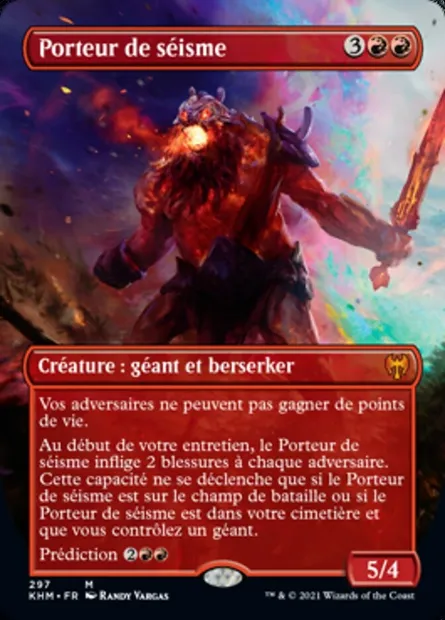 Porteur de séisme, carte Magic KHM 297 — extension Kaldheim