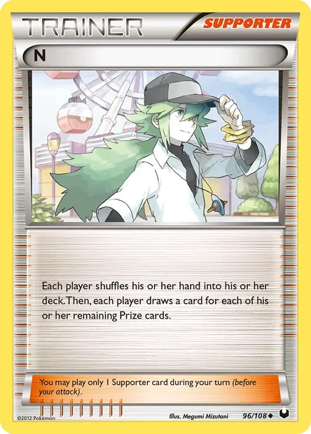 N, Pokémon card DEX 96 — Dark Explorers set
