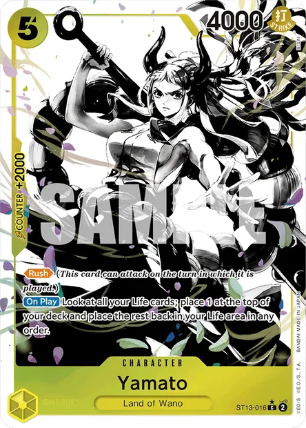 Yamato, One Piece card ST13-016 — The Three Brothers set