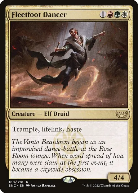 Fleetfoot Dancer, Magic card SNC 188 — Streets of New Capenna set