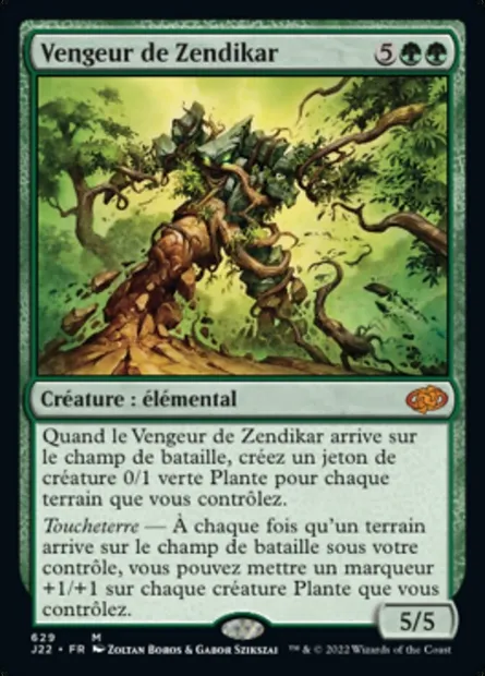 Vengeur de Zendikar, carte Magic J22 629 — extension Jumpstart 2022