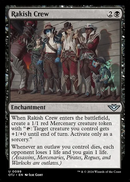 Rakish Crew, Magic card OTJ 99 — Outlaws of Thunder Junction set