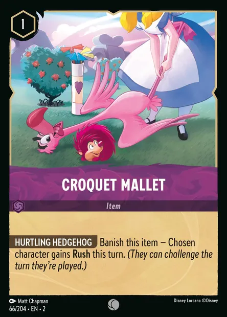 Croquet Mallet, Disney Lorcana card CH2-066 — Rise of the Floodborn set