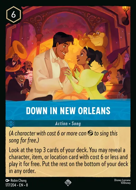 Down in New Orleans, Disney Lorcana card CH8-177 — The Reign of Jafar set