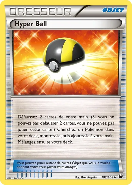 Hyper Ball, carte Pokémon DEX 102 — extension Explorateurs Obscurs