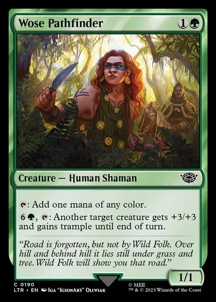 Wose Pathfinder, Magic card LTR 190 — The Lord of the Rings: Tales of Middle-earth set