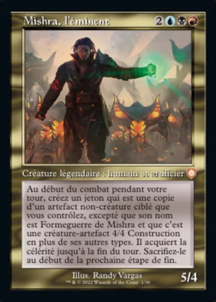 Mishra, l'éminent, carte Magic BRC 1 — extension The Brothers' War Commander