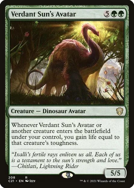 Verdant Sun's Avatar, Magic card C21 208 — Commander 2021 set