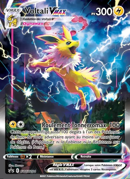 Voltali VMAX, carte Pokémon SWSH 184 — extension Promo SWSH