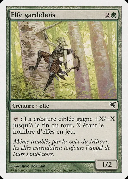 Elfe gardebois, carte Magic PSAL B19 — extension Salvat 2005