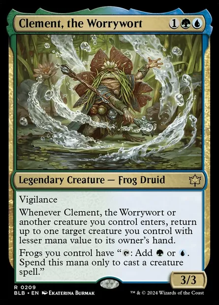 Clement, the Worrywort, Magic card BLB 209 — Bloomburrow set