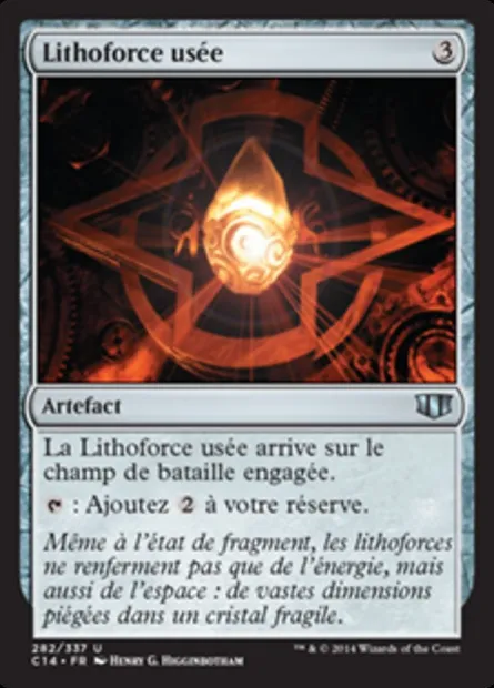 Lithoforce usée, carte Magic C14 282 — extension Commander 2014