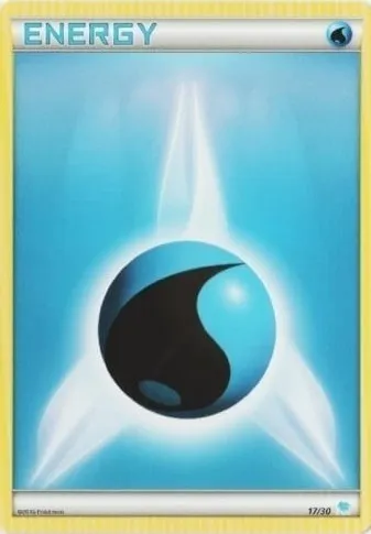 Énergie Eau, carte Pokémon TK9S 017 — extension XY Trainer Kit: Pikachu Libre & Suicune (Suicune)
