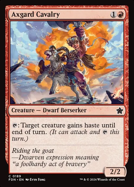 Axgard Cavalry, Magic card FDN 189 — Foundations set