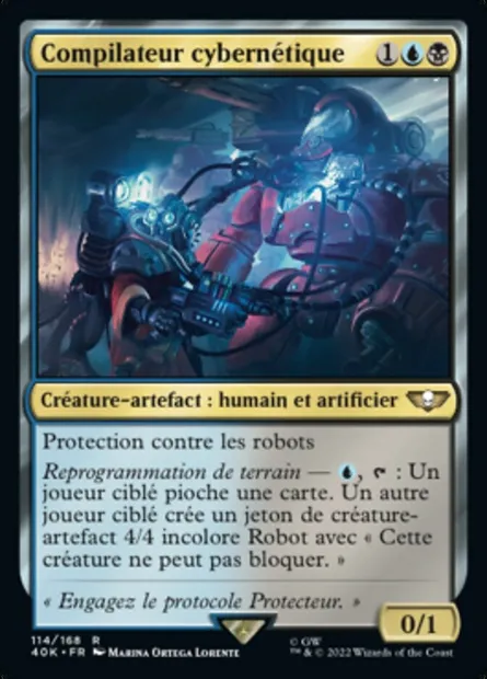 Compilateur cybernétique, carte Magic 40K 114 — extension Warhammer 40,000 Commander