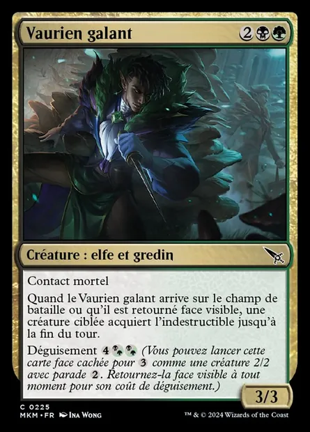 Vaurien galant, carte Magic MKM 225 — extension Murders at Karlov Manor