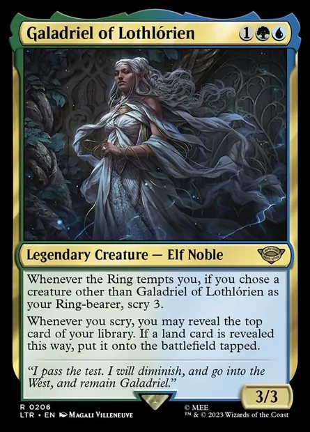 Galadriel of Lothlórien, Magic card LTR 206 — The Lord of the Rings: Tales of Middle-earth set