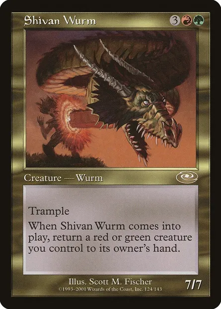 Shivan Wurm, Magic card PLS 124 — Planeshift set