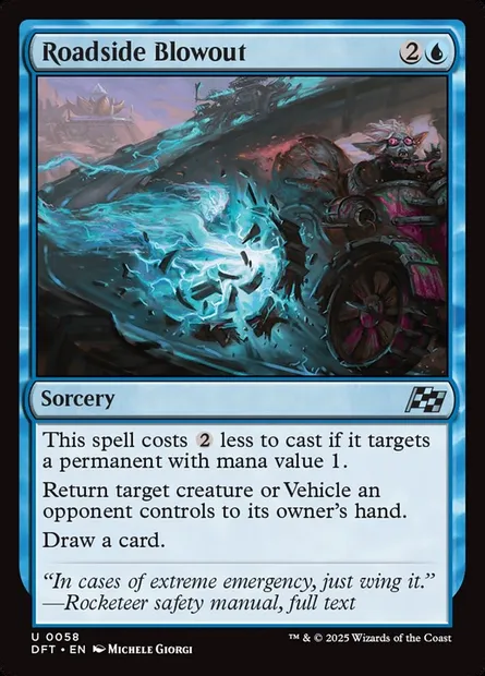Roadside Blowout, Magic card DFT 58 — Aetherdrift set