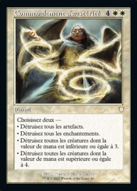 Commandement d'austérité, carte Magic BRC 69 — extension The Brothers' War Commander