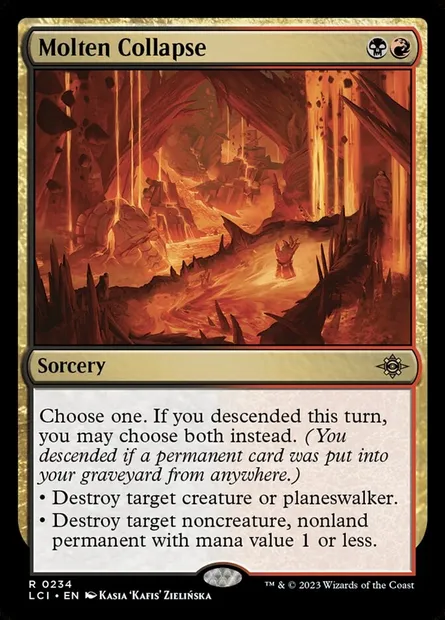 Molten Collapse, Magic card LCI 234 — The Lost Caverns of Ixalan set