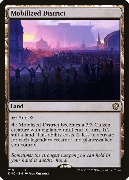 Mobilized District, Magic card DMC 218 — Dominaria United Commander set