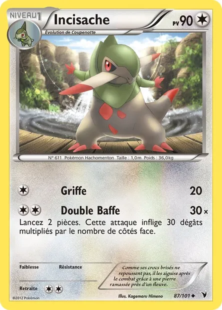 Incisache, carte Pokémon NVI 87 — extension Nobles Victoires