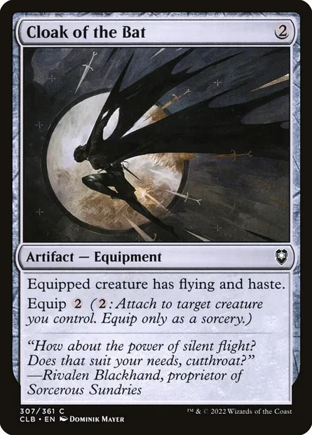 Cloak of the Bat, Magic card CLB 307 — Commander Legends: Battle for Baldur's Gate set