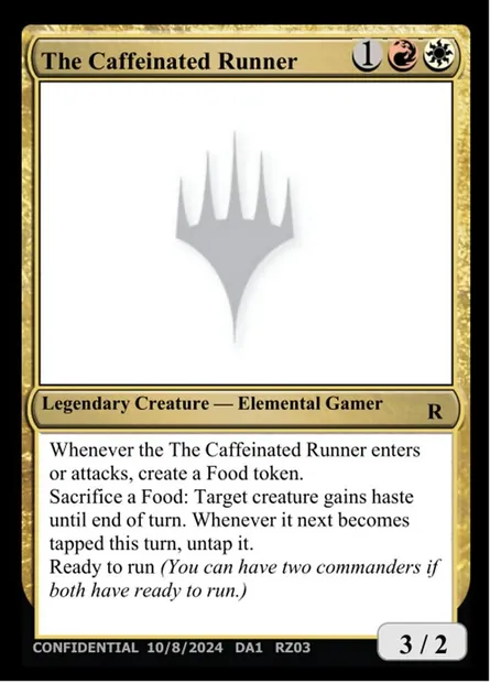 The Caffeinated Runner, carte Magic UNK RZ03d — extension Unknown Event