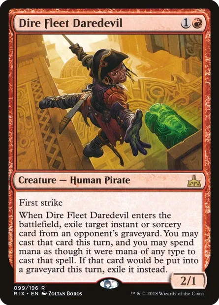 Dire Fleet Daredevil, Magic card RIX 99 — Rivals of Ixalan set
