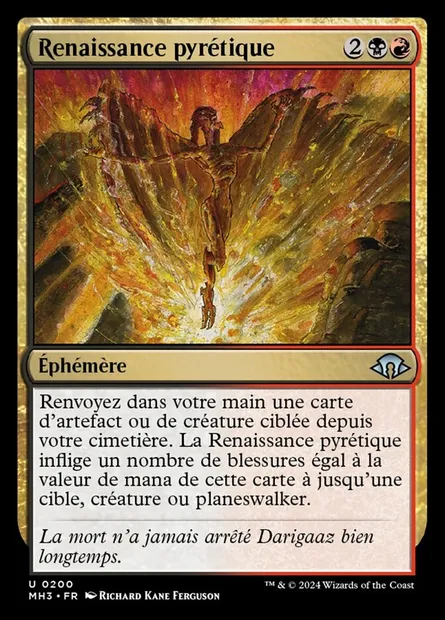 Renaissance pyrétique, carte Magic MH3 200 — extension Modern Horizons 3