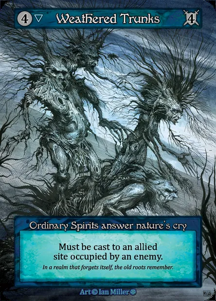 Weathered Trunks, carte Sorcery GOT 198 — extension Gothic
