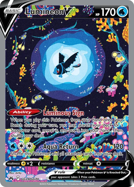 Lumineon V, Pokémon card CRZ GG39 — Crown Zenith set