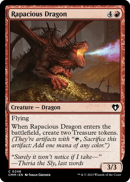Rapacious Dragon, Magic card CMM 248 — Commander Masters set