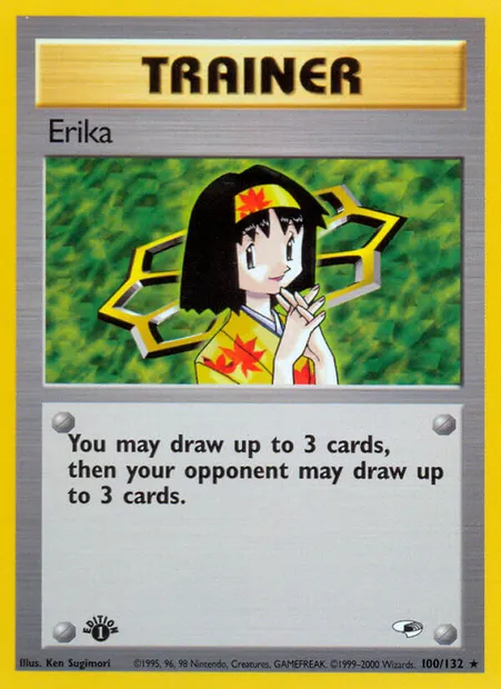 Erika, carte Pokémon GH 100 — extension Gym Heroes
