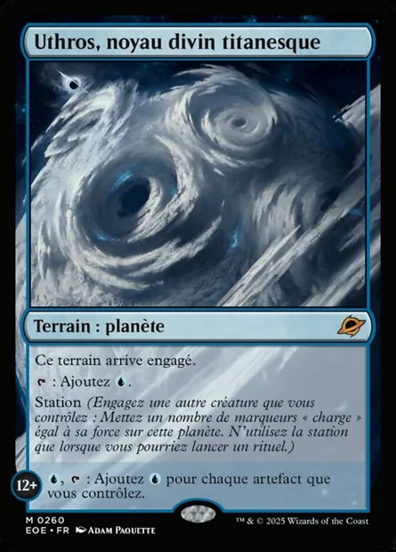 Uthros, noyau divin titanesque, carte Magic EOE 260 — extension Edge of Eternities