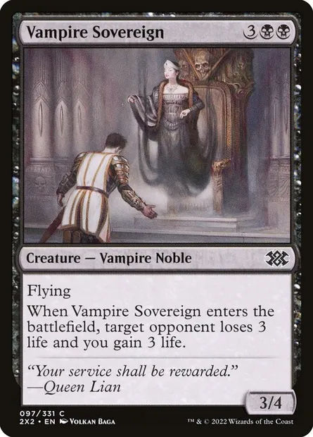 Vampire Sovereign, Magic card 2X2 97 — Double Masters 2022 set