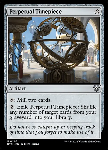 Perpetual Timepiece, Magic card OTC 263 — Outlaws of Thunder Junction Commander set
