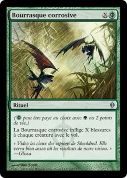 Bourrasque corrosive, carte Magic NPH 107 — extension La Nouvelle Phyrexia