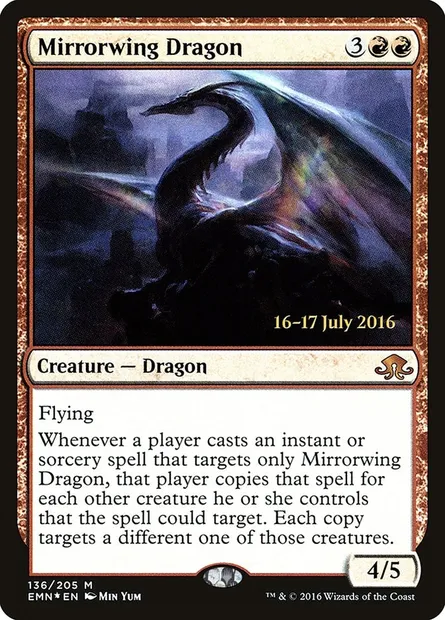 Mirrorwing Dragon, Magic card PEMN 136s — Eldritch Moon Promos set