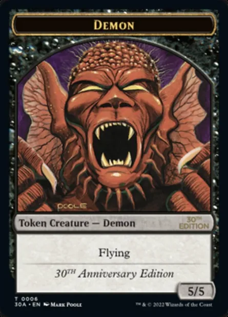 Demon, Magic card T30A 6 — 30th Anniversary Tokens set