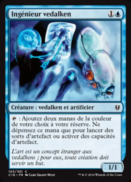 Ingénieur vedalken, carte Magic C16 103 — extension Commander 2016
