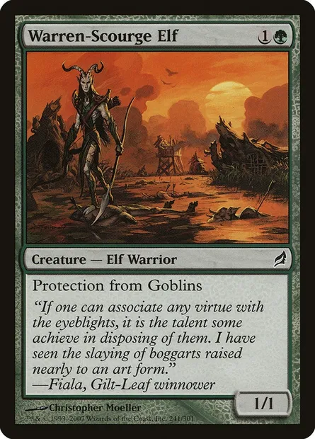 Warren-Scourge Elf, Magic card LRW 241 — Lorwyn set