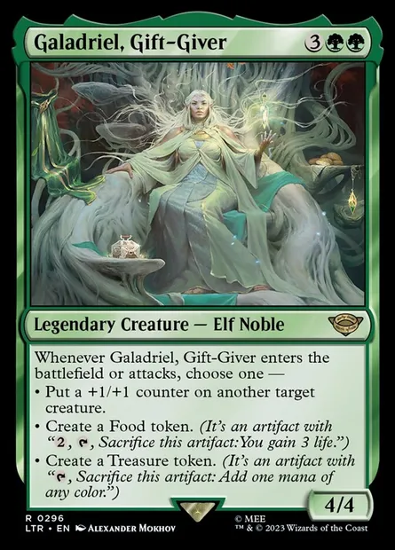 Galadriel, Gift-Giver, Magic card LTR 296 — The Lord of the Rings: Tales of Middle-earth set