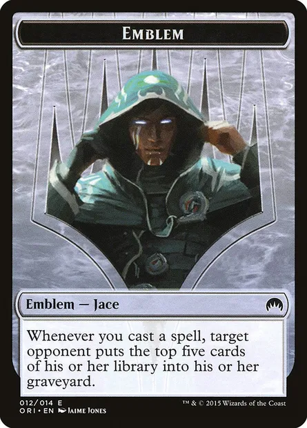 Jace, Telepath Unbound Emblem, Magic card TORI 12 — Magic Origins Tokens set