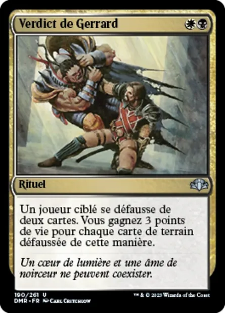 Verdict de Gerrard, carte Magic DMR 190 — extension Dominaria Remastered