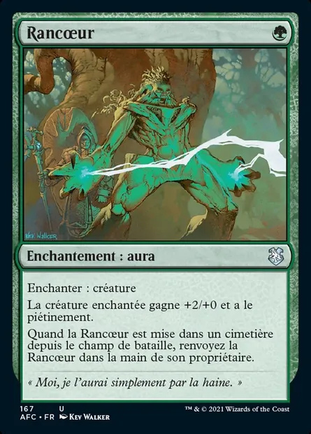 Rancœur, carte Magic AFC 167 — extension Forgotten Realms Commander