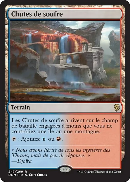 Chutes de soufre, carte Magic DOM 247 — extension Dominaria