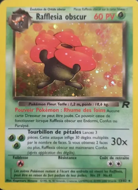 Rafflesia obscur, carte Pokémon TR 13 — extension Team Rocket
