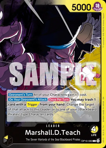 Marshall.D.Teach, One Piece card OP16-080 — THE TIME OF BATTLE set